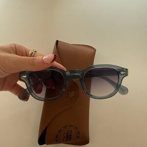Stylish Blue Sunglasses with Case